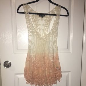 Ombré shear tank top